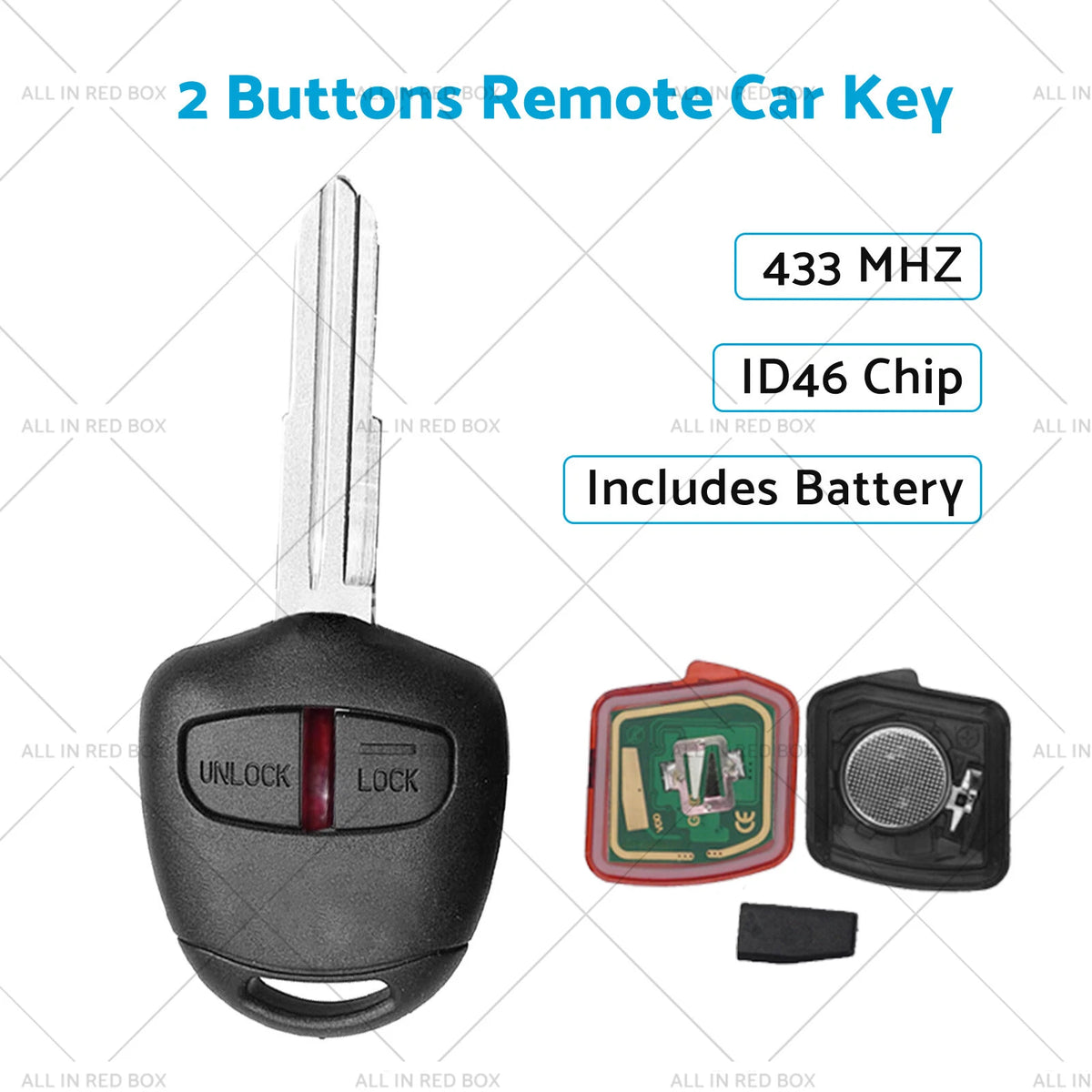 Complete Remote Control Key for Mitsubishi Triton Pajero Lancer