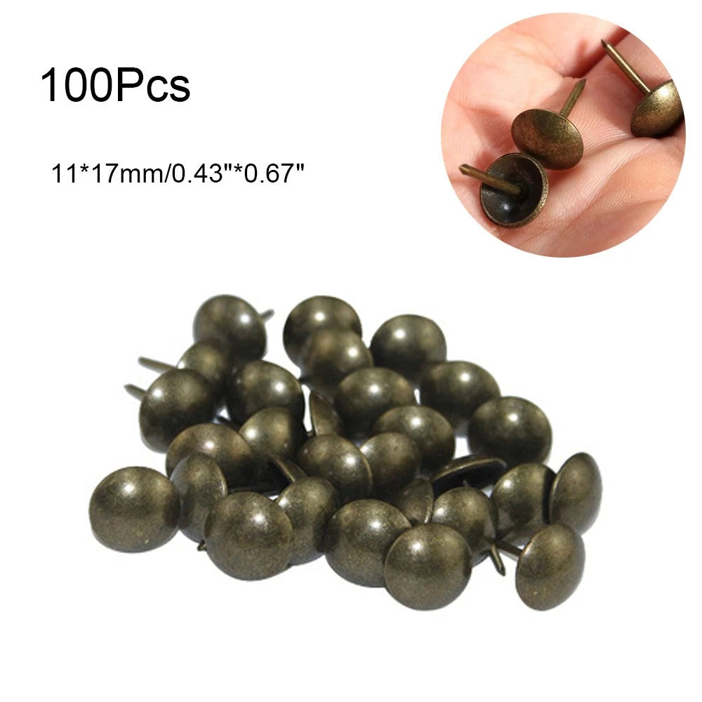 100pcs Antique Bronze Upholstery Nail Tacks for Furniture
