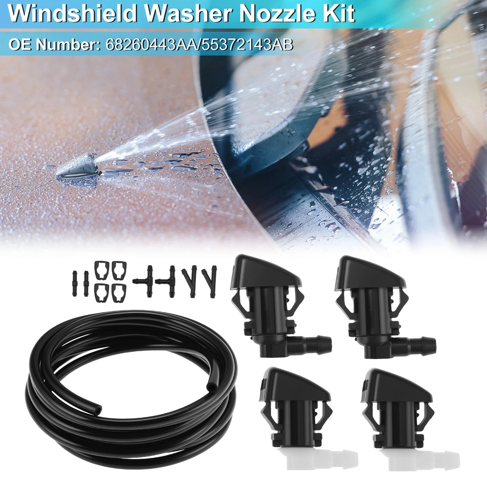 Windshield Washer Nozzle Kit for Dodge Durango (2011–2023) 68260443AA