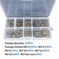 M2 Hexagon Socket Screws and Nuts Assortment Kit (304 Steel)