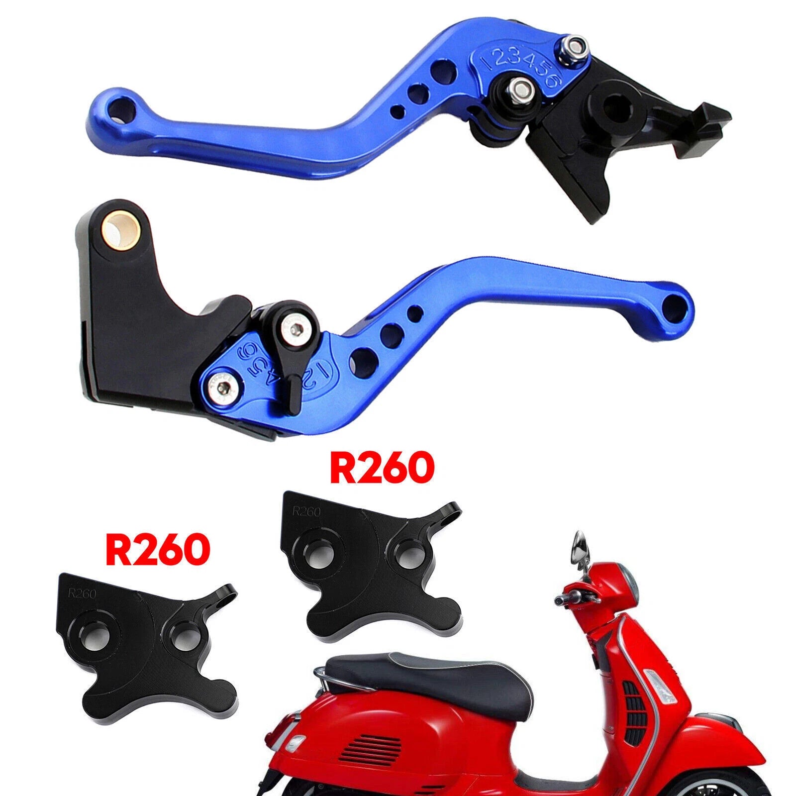 Short Clutch Brake Lever for Vespa GTS 300 Super (2008–2023) T9