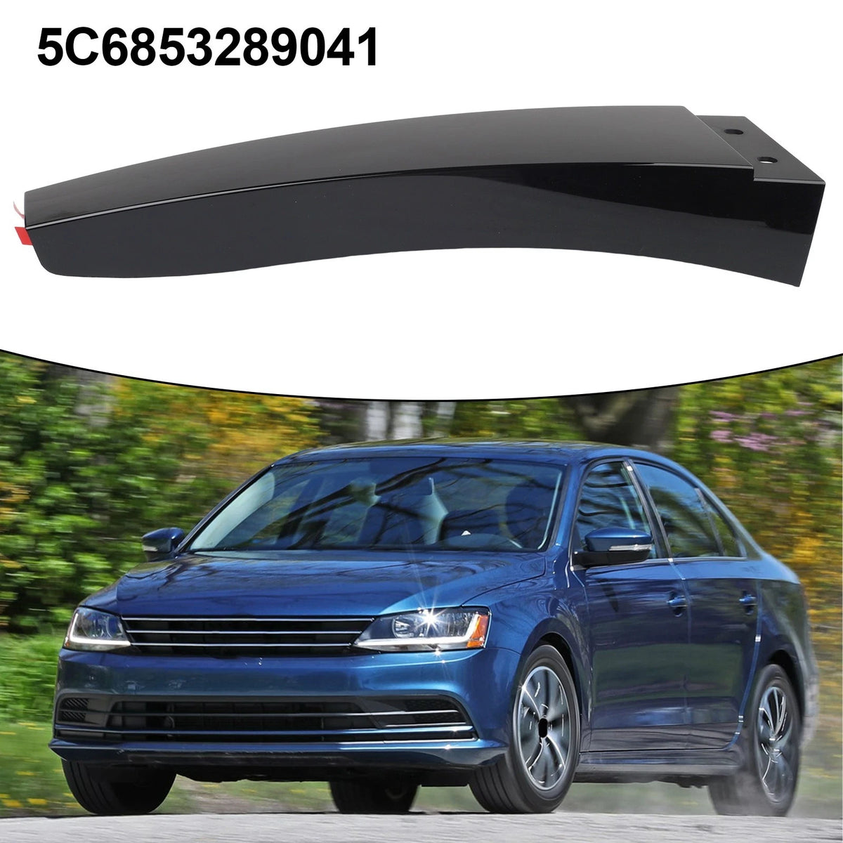 Front Left B Pillar Cover Trim for Jetta (2011–2018) ABS Black