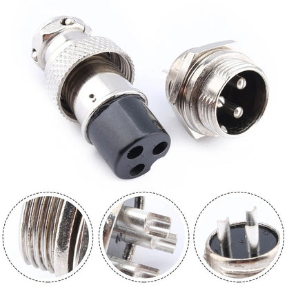GX16 3 Pin Screw Type Aviation Panel Electrical Connector for Wire Harness