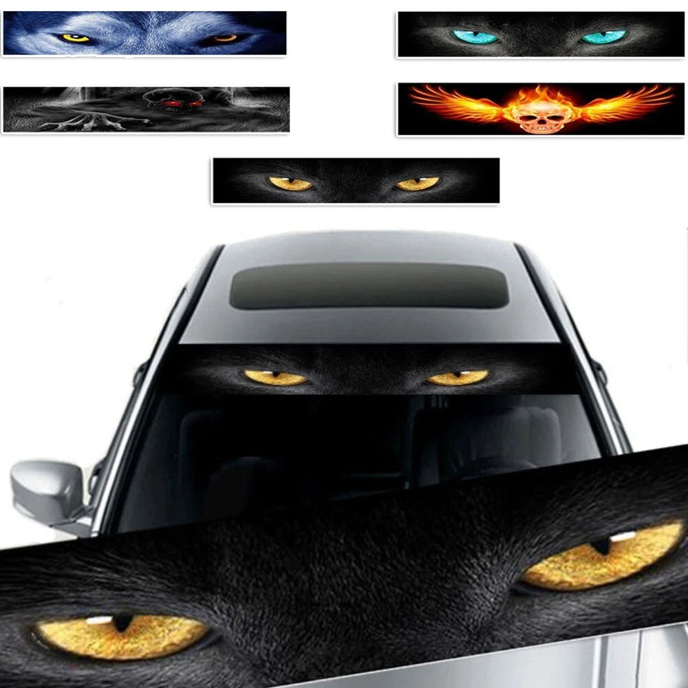 3D Sunshade Decals for Car Front Rear Windshield (Universal Fit)