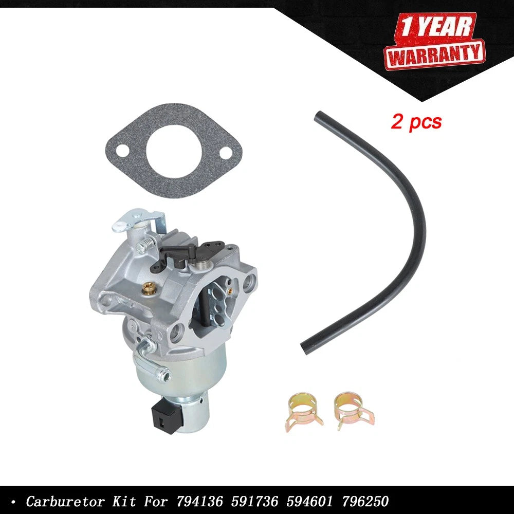 2 Pack Carburetor Kit for 794136 591736 594601 796250 795486 796587