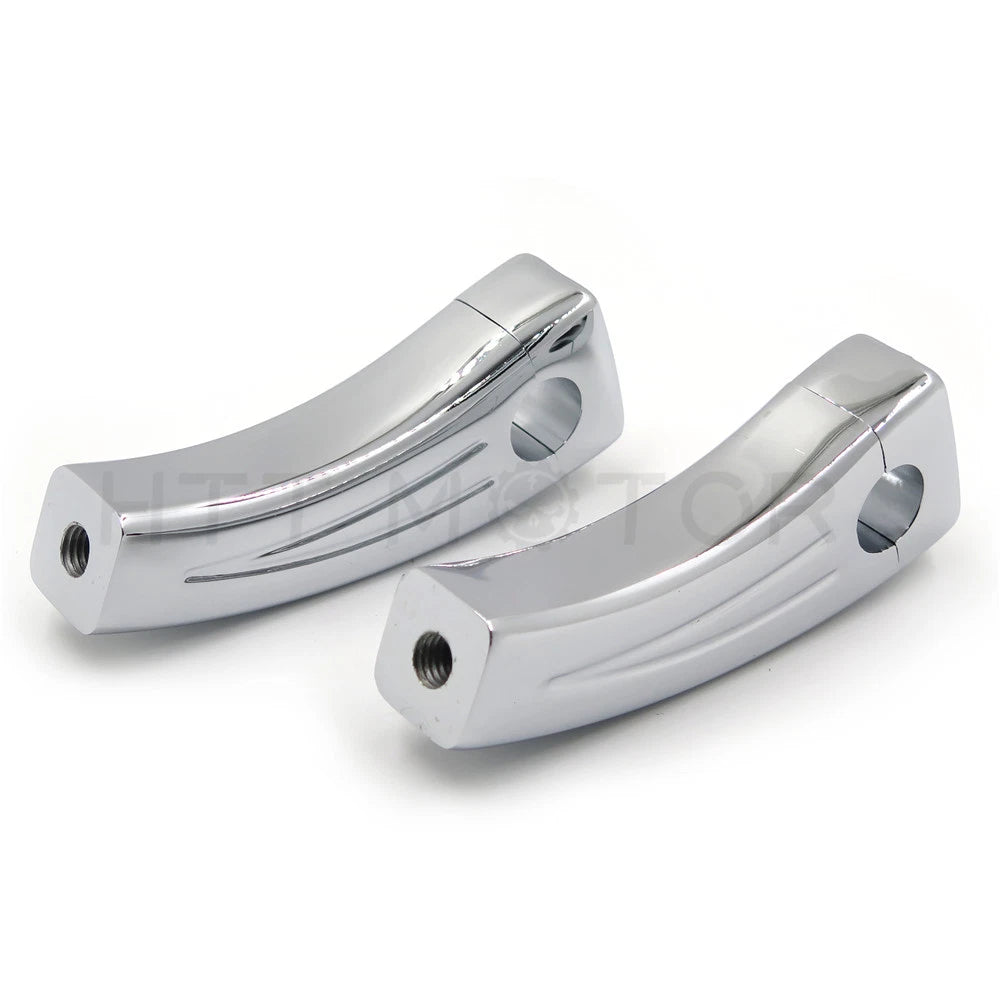 Chrome Handlebar Risers 4.5" Pullback for Harley Big Twin