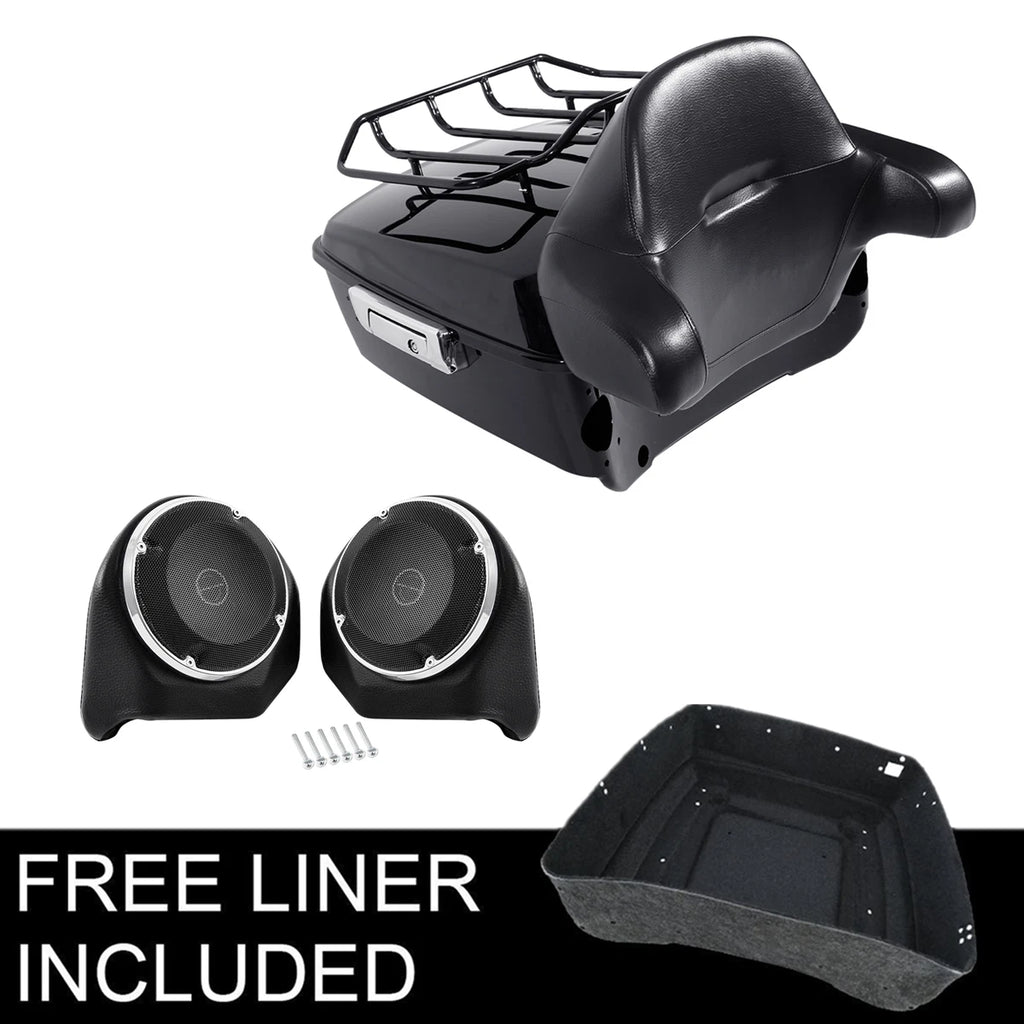 Trunk Pad Mount Rack & Speakers for Harley Touring Road Glide (2014–2025)
