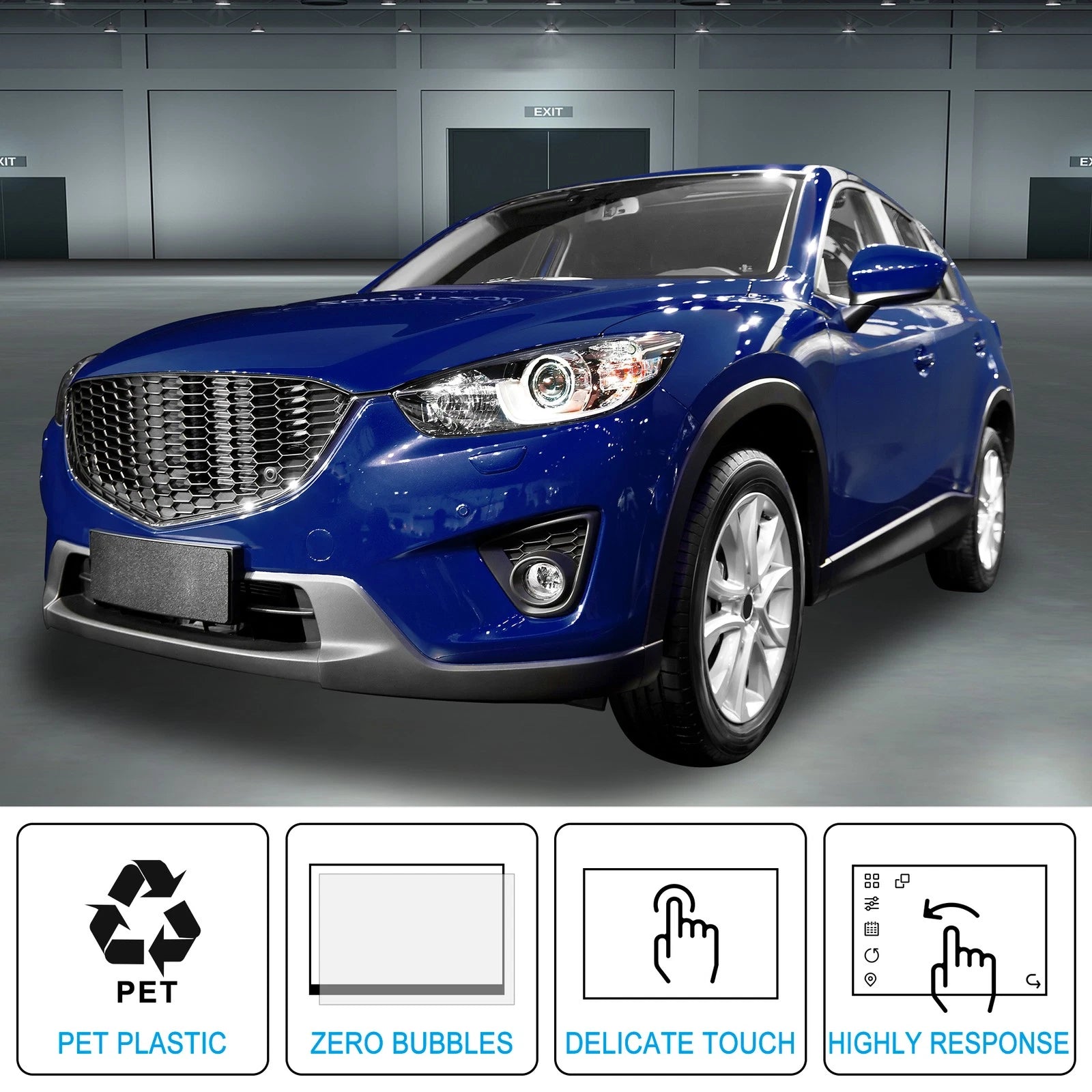 7" Tempered Glass Navigation Screen Protector for Mazda CX-5 (2017–2019)