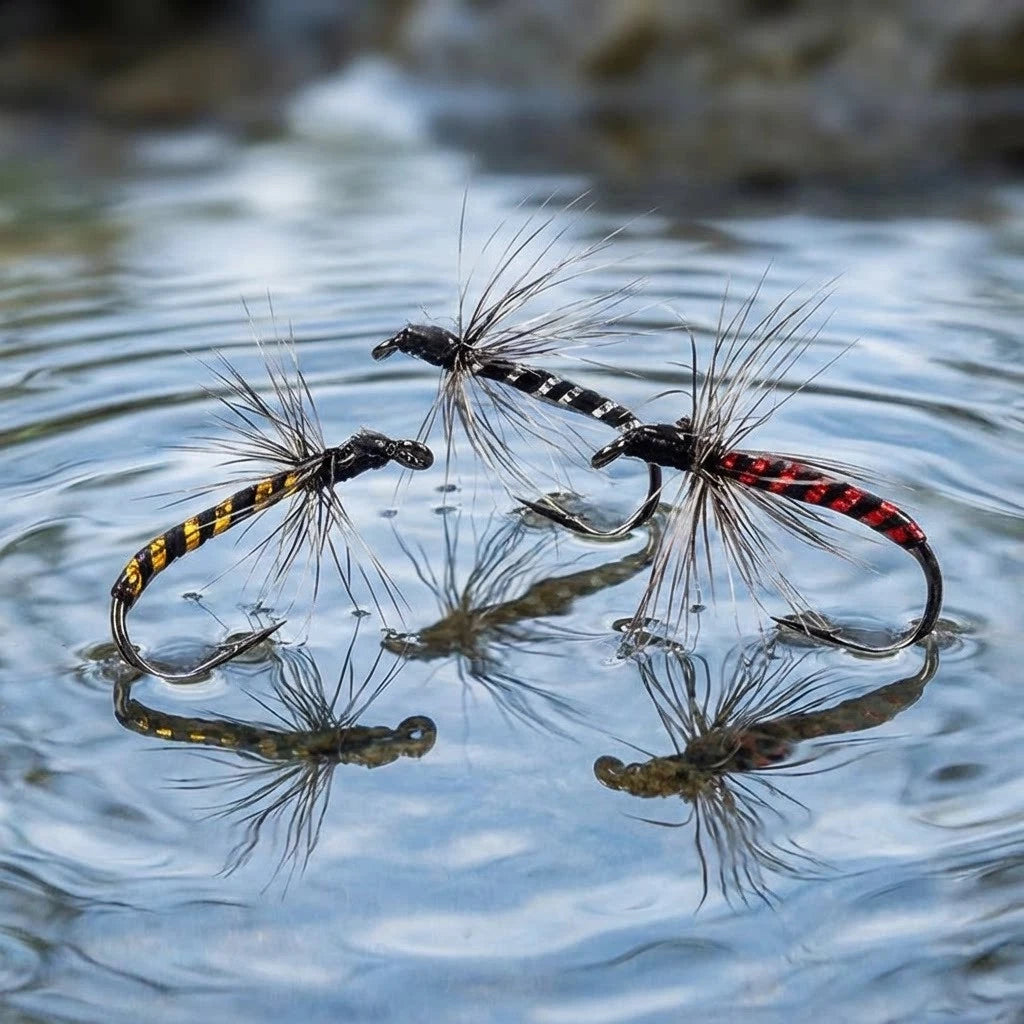 10pc Floating Midge Flies for Trout (#12, #14, #16, #18)
