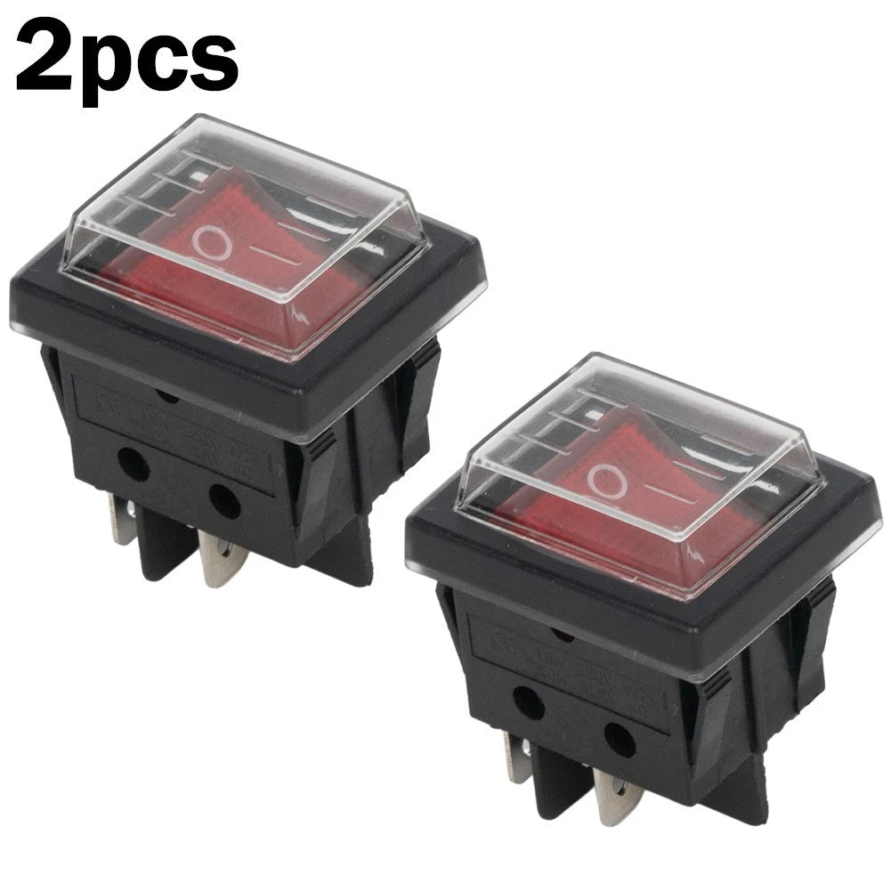 2X 4 Pin Rocker Switch for Power Pump Control (Universal)