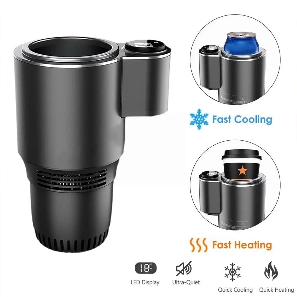 12V Car Beverage Warmer Cooler with Temperature Control for Outdoor Use