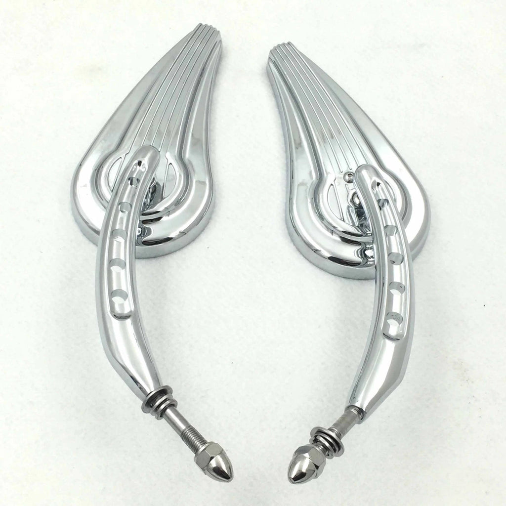 Chrome Raindrop Side Mirrors for Harley Dyna (2006–2023)