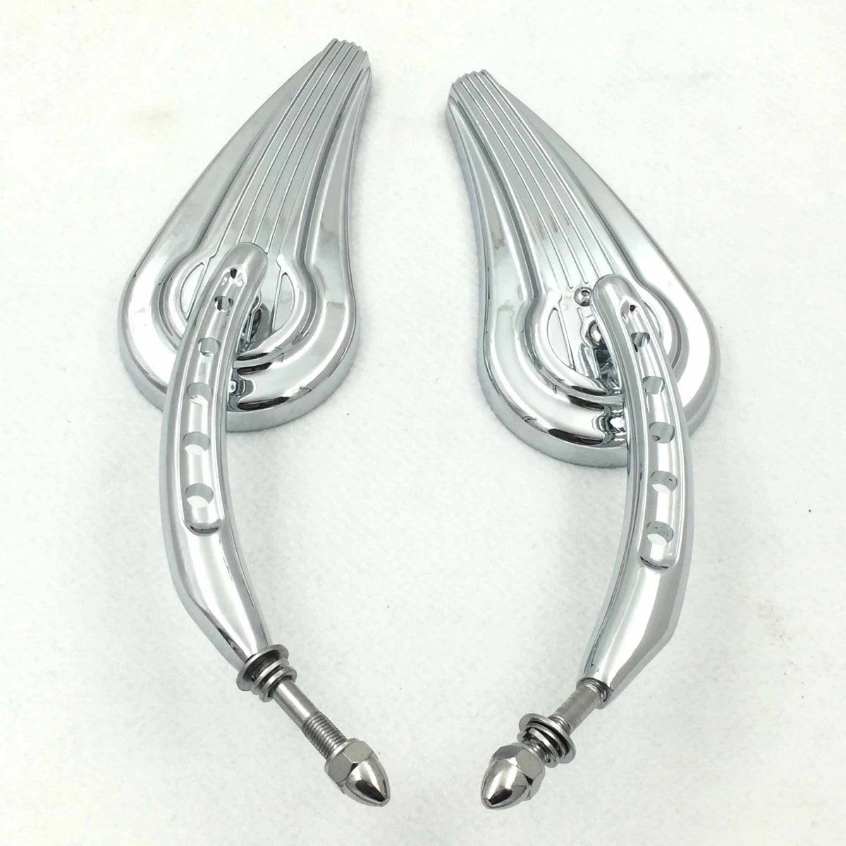 Chrome Raindrop Side Mirrors for Harley Dyna (2006–2023)
