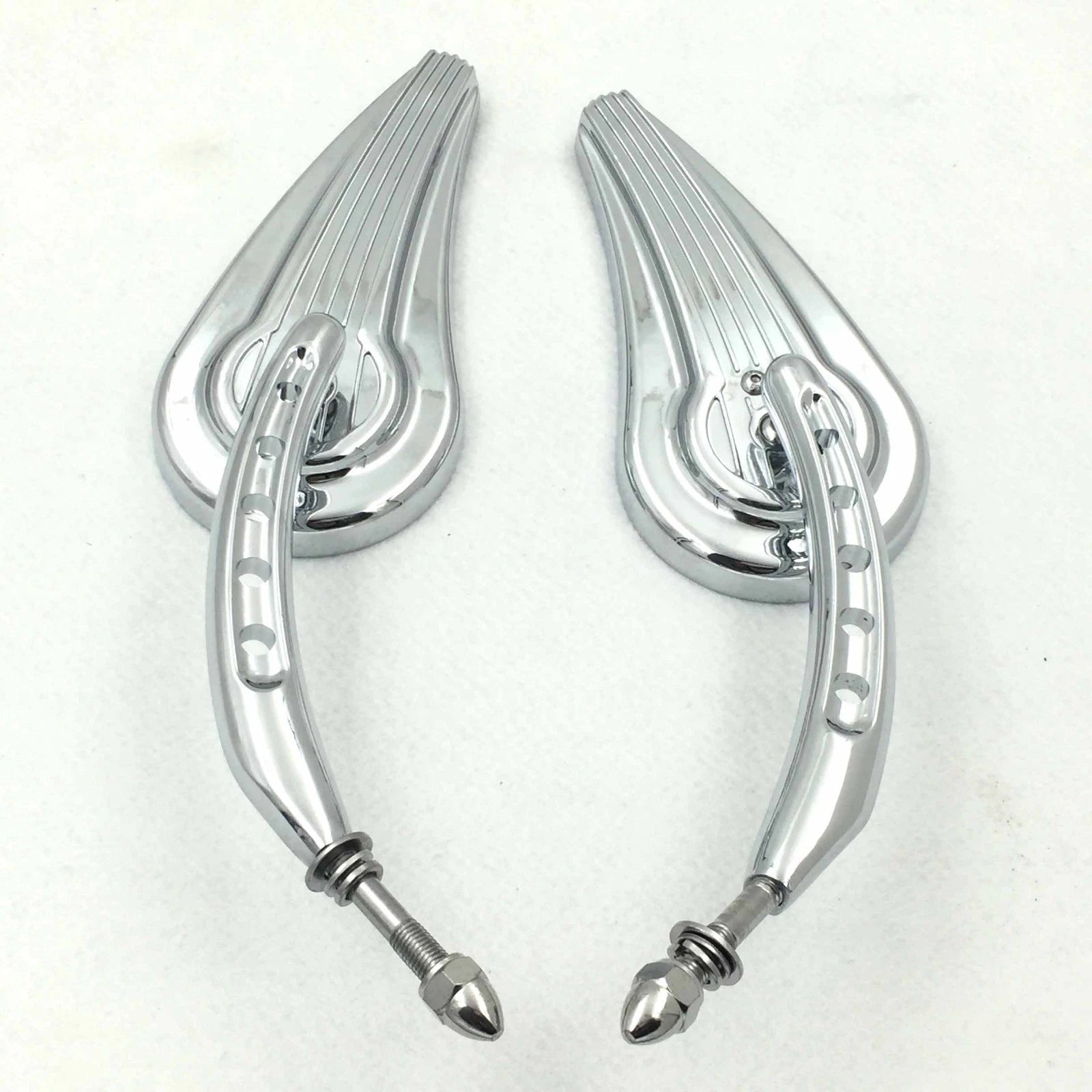 Chrome Raindrop Side Mirrors for Harley Dyna (2006–2023)