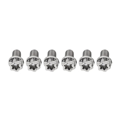 6X M6x15mm Titanium Torx Head Flange Screws for Motorcycle Bike