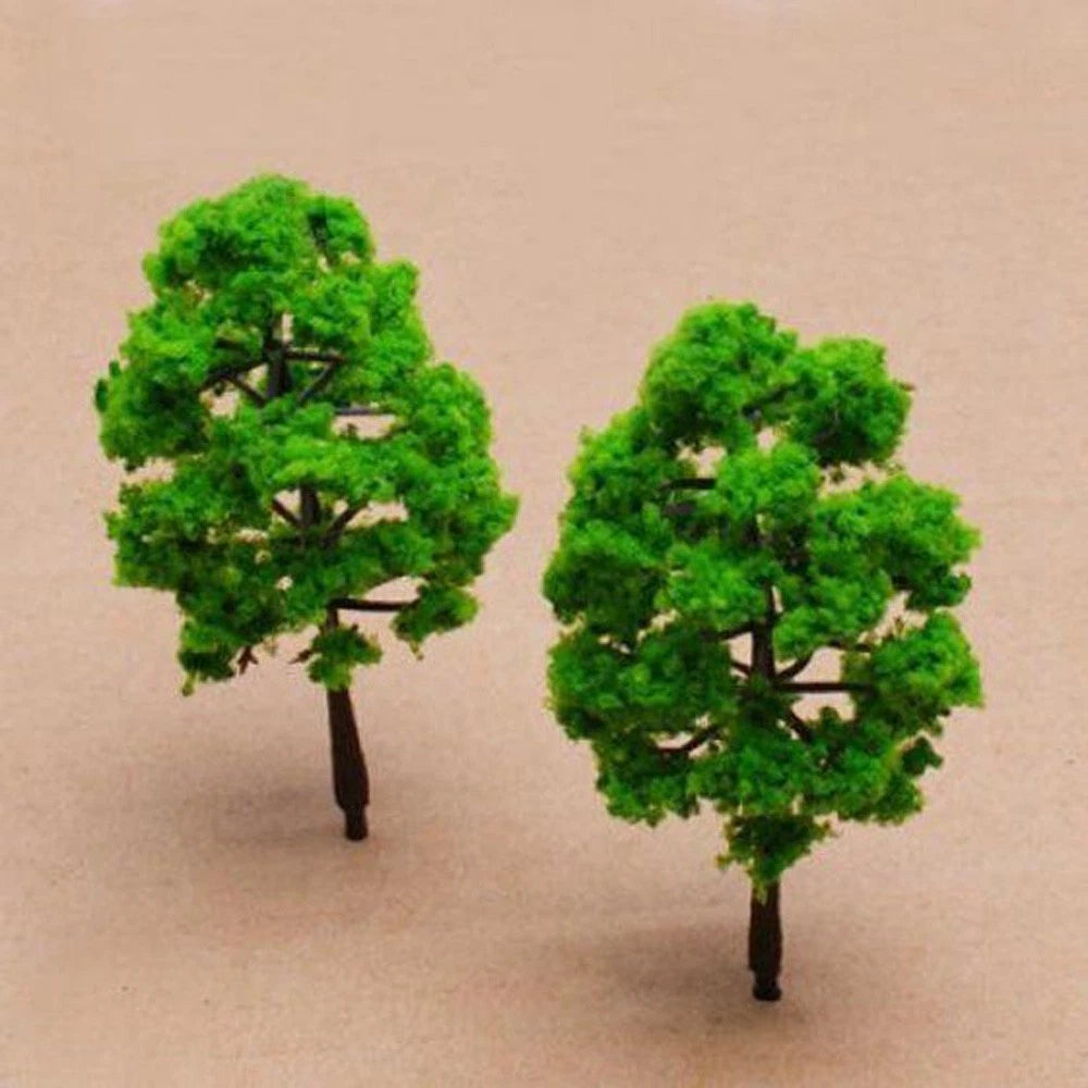 10pcs 8cm Model Trees for Train Railroad Diorama Scenery Miniature