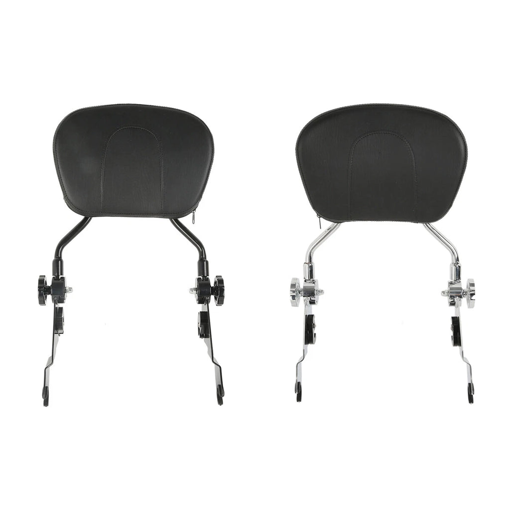 Chrome/Black Adjustable Backrest Sissy Bar for Harley Road Glide (2009–2025)