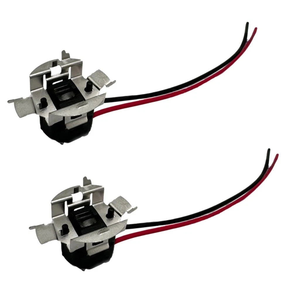2Pcs H7 Light Bulb Base Holder for HID and Halogen Bulbs