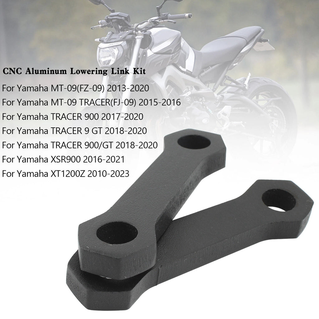 CNC Aluminum Lowering Link Kit for Yamaha MT-09, Tracer 900, XSR900, XT1200Z (2014–2023)