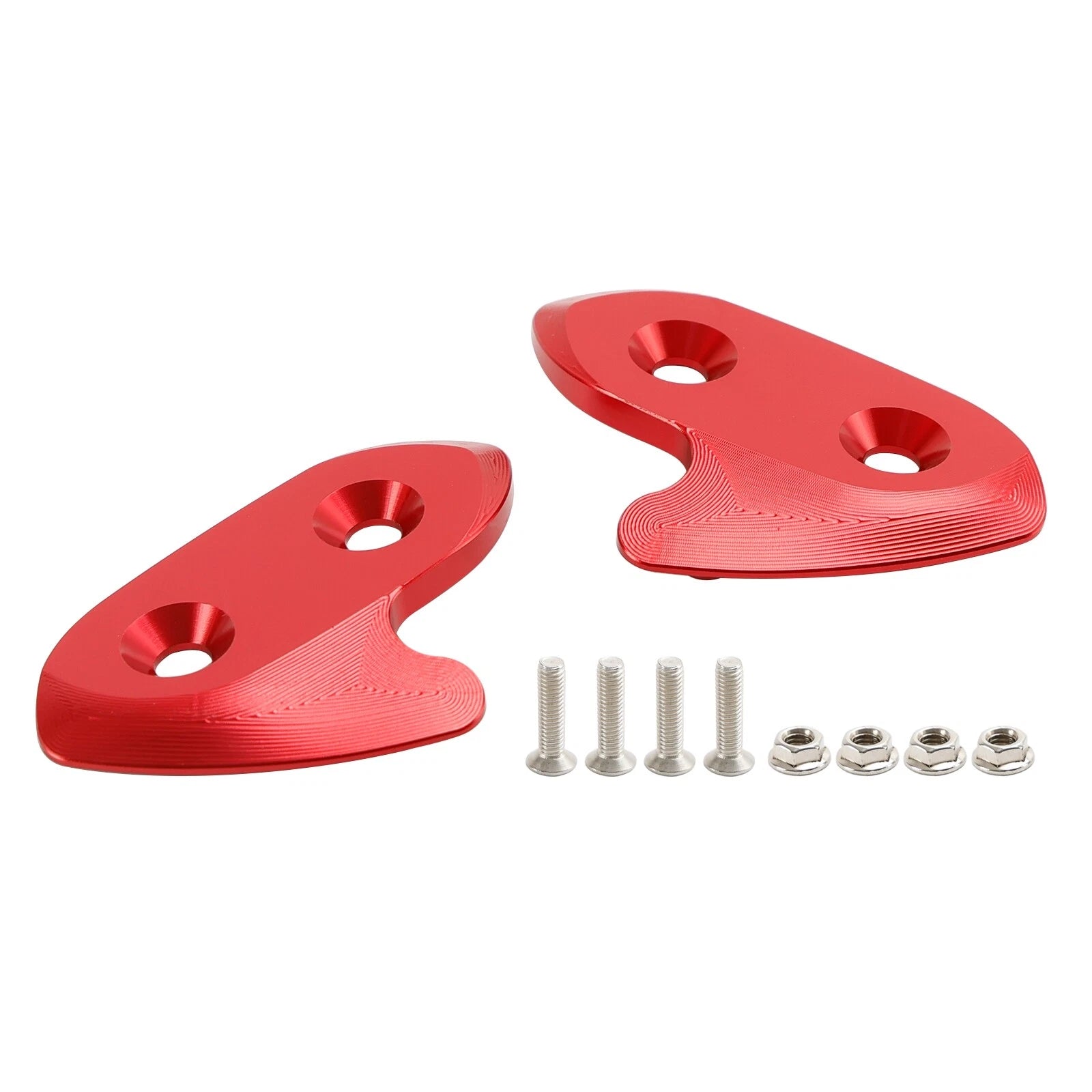 Red mirror delete blanking block off plates for YZF-R1 YZF-R1M (2015–2019) T9