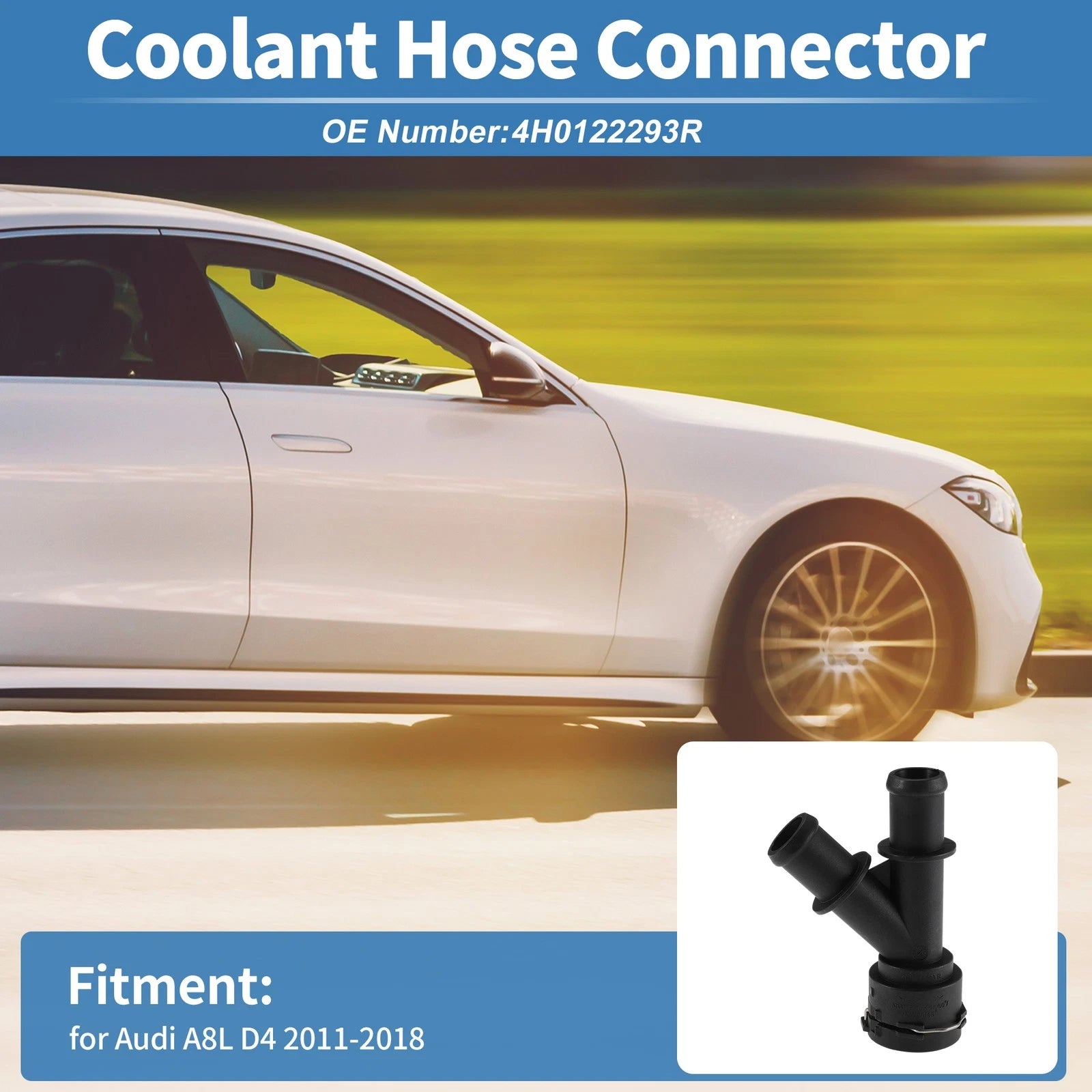 Engine Coolant Hose Connector for Audi A8L D4 (2011–2018) Replacement