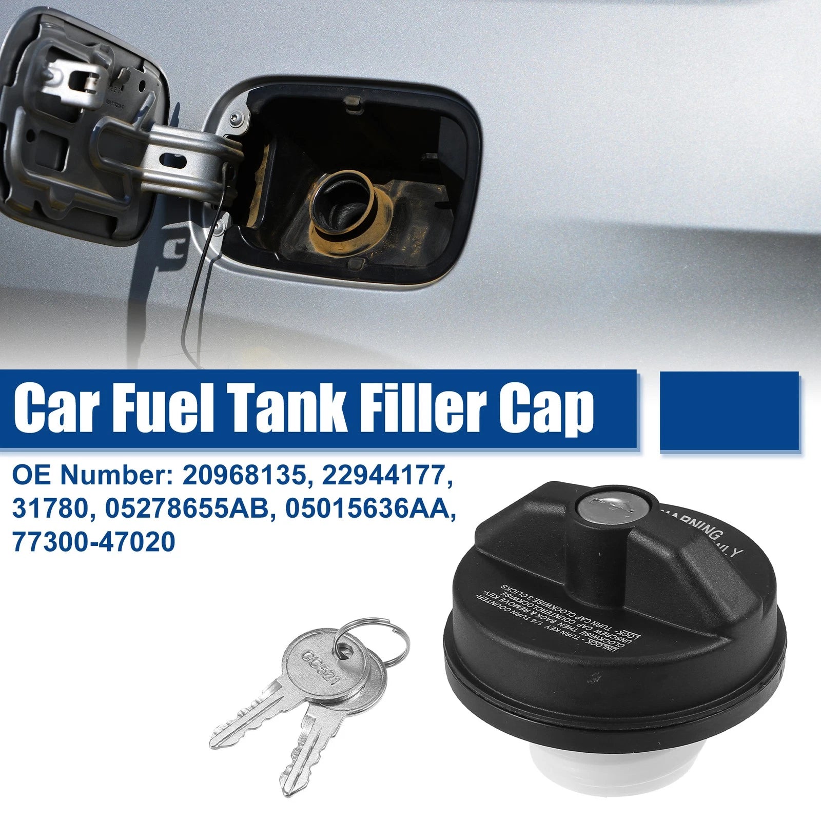 Fuel Tank Filler Cap Cover Replacement for Ram 1500 2500 3500 (2011–2016)