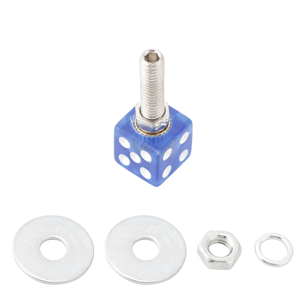 Set of 4 M6 Plastic License Plate Frame Screws Bolts Blue for Universal