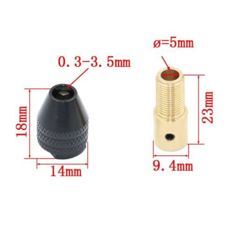 Keyless Drill Chuck Adaptor for Universal Use (0.3-3.5mm)