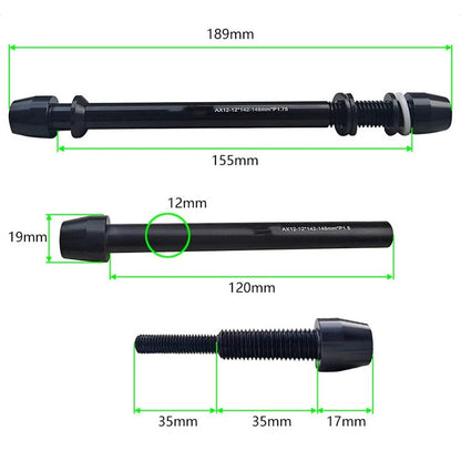 Thru Axle Skewer for Bike Trainer 12x142-148mm