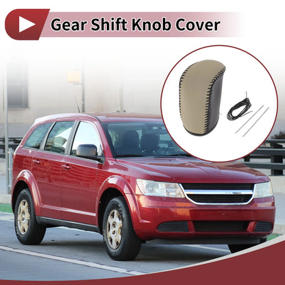 Gear Shift Knob Cover Replacement for Dodge Journey (2011–2020) Beige Black