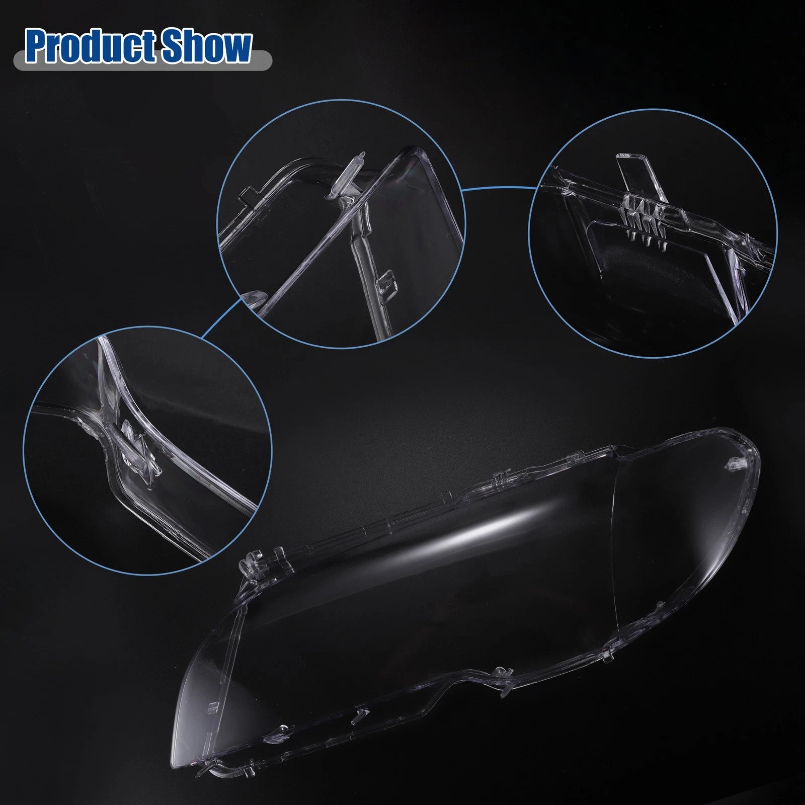 Headlight Clear Lens Shell Cover Pair for BMW E46 (2003–2006)