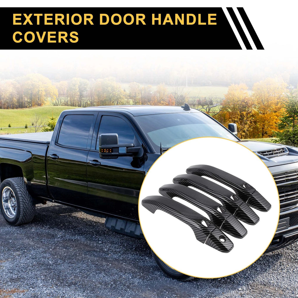 Exterior Door Handle Cover 4pcs Replacement for Chevrolet Silverado 1500 (2014–2024)