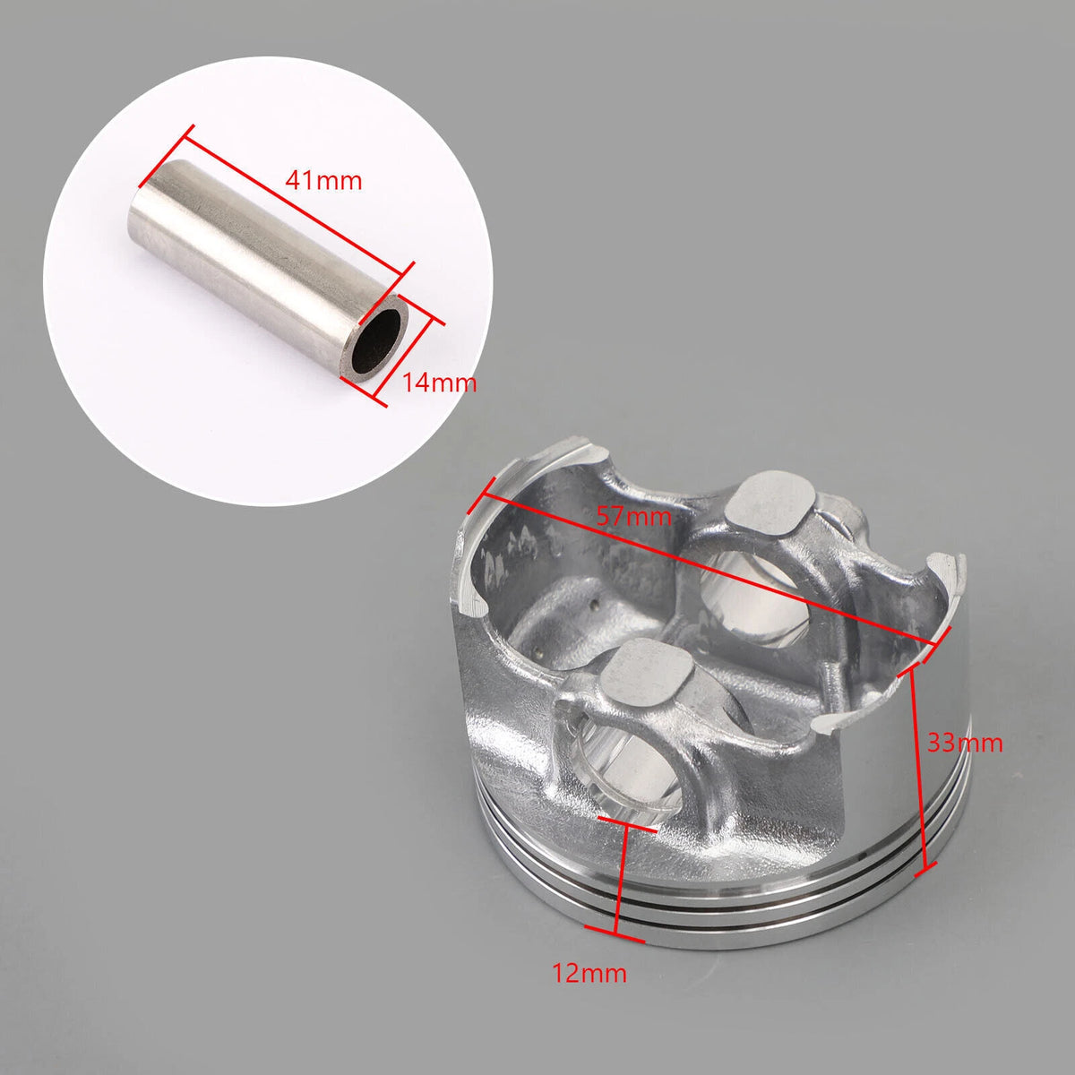 Piston Kit & Rings Set STD 57.00mm for Yamaha YZF-R15 FZ 150 155cc (2011–2018)
