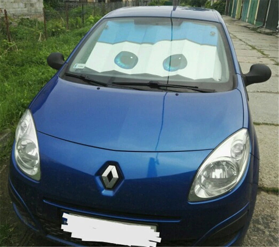 Windshield Sunshade for Car (130x70cm) Black
