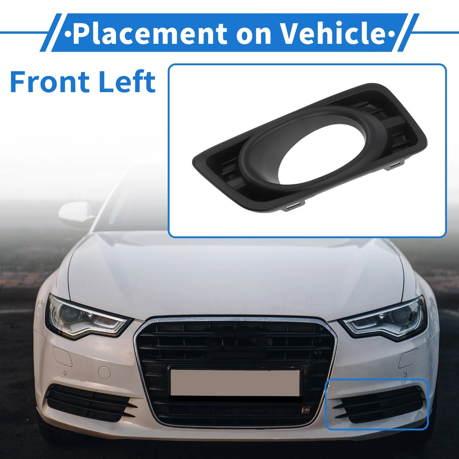 Front Left Fog Light Grill Replacement for Honda Fit (2012–2014)