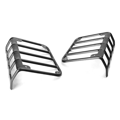 Steel Rear Tail Light Covers for Jeep Wrangler JK (2007–2016) - Black Pair