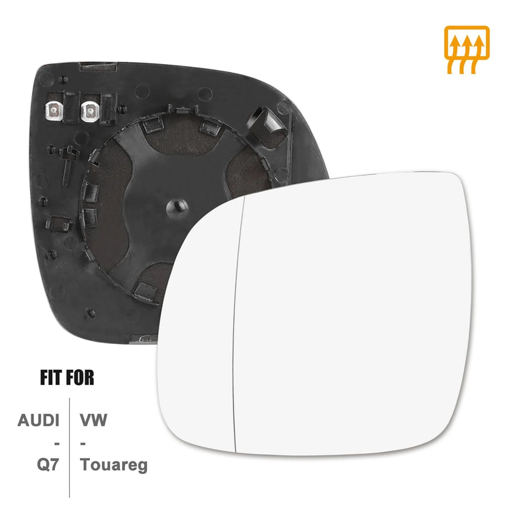 Left Side Door Mirror Glass Aspheric Heated for VW Touareg (2007–2010)