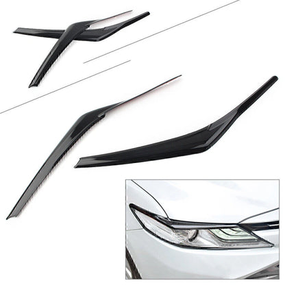 Black Headlight Eyebrow Trim for Toyota Camry SE XSE (2018–2024)