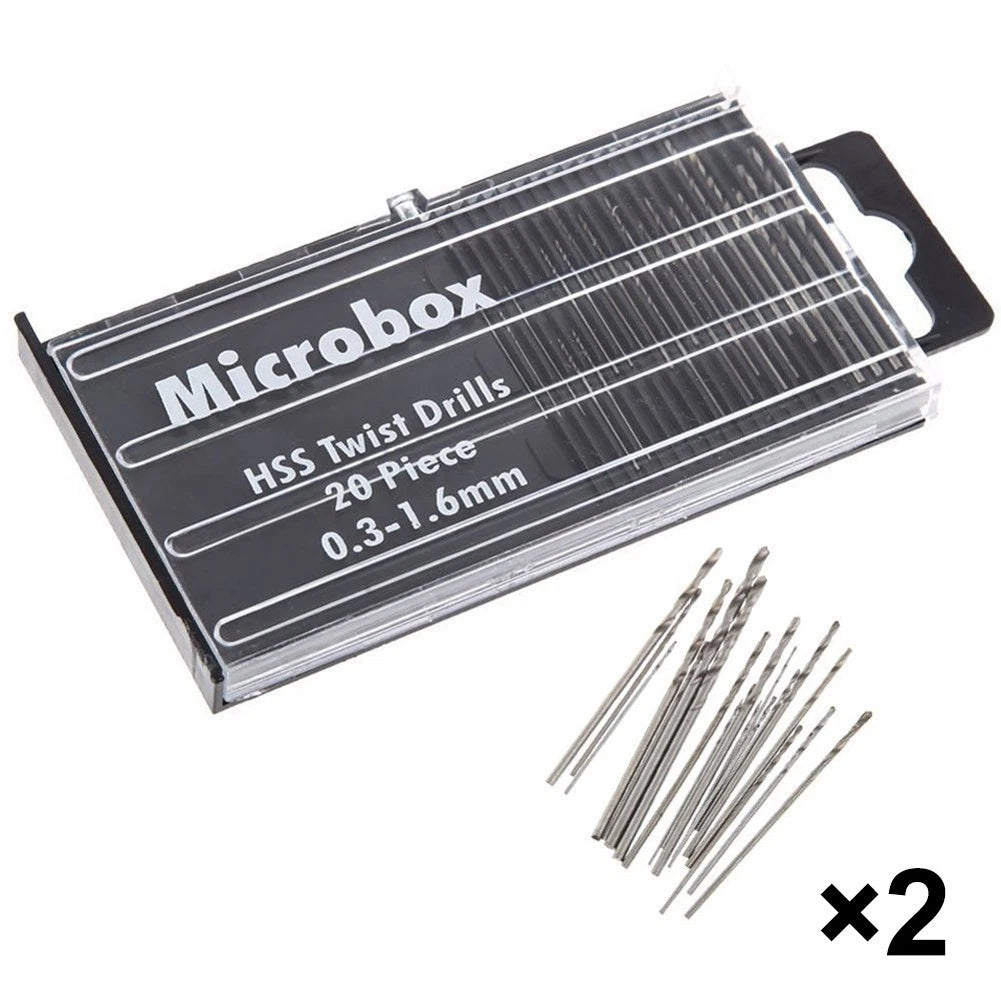 Set of 5 High Precision HSS Spiral Drill Bits for Model Making