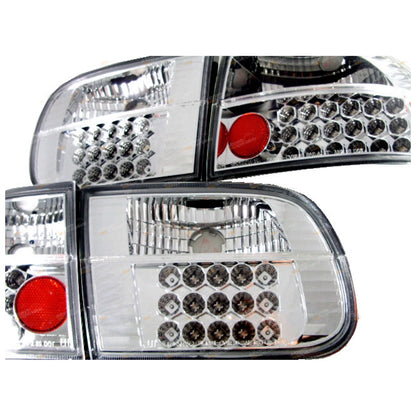 Set of 2 Altezza Clear LED Tail Lights for Honda Civic EG/EH 1991–1995