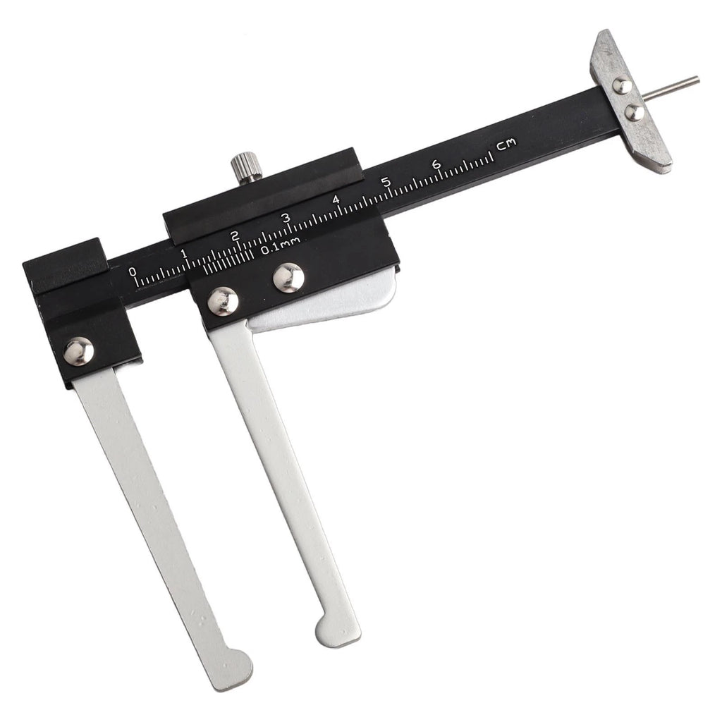 Tire Measuring Tool 60mm Black/Silver Clear Scale for Universal Use