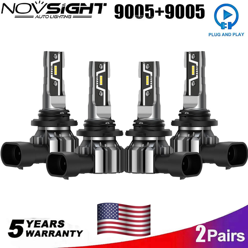 4X 9005 HB3 LED Headlight Bulbs Kit for Ford Explorer (2011–2017)