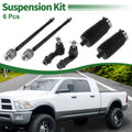 6Pcs Front Suspension Inner Outer Tie Rod End Kit with Boot for Dodge Dart (2013–2016)
