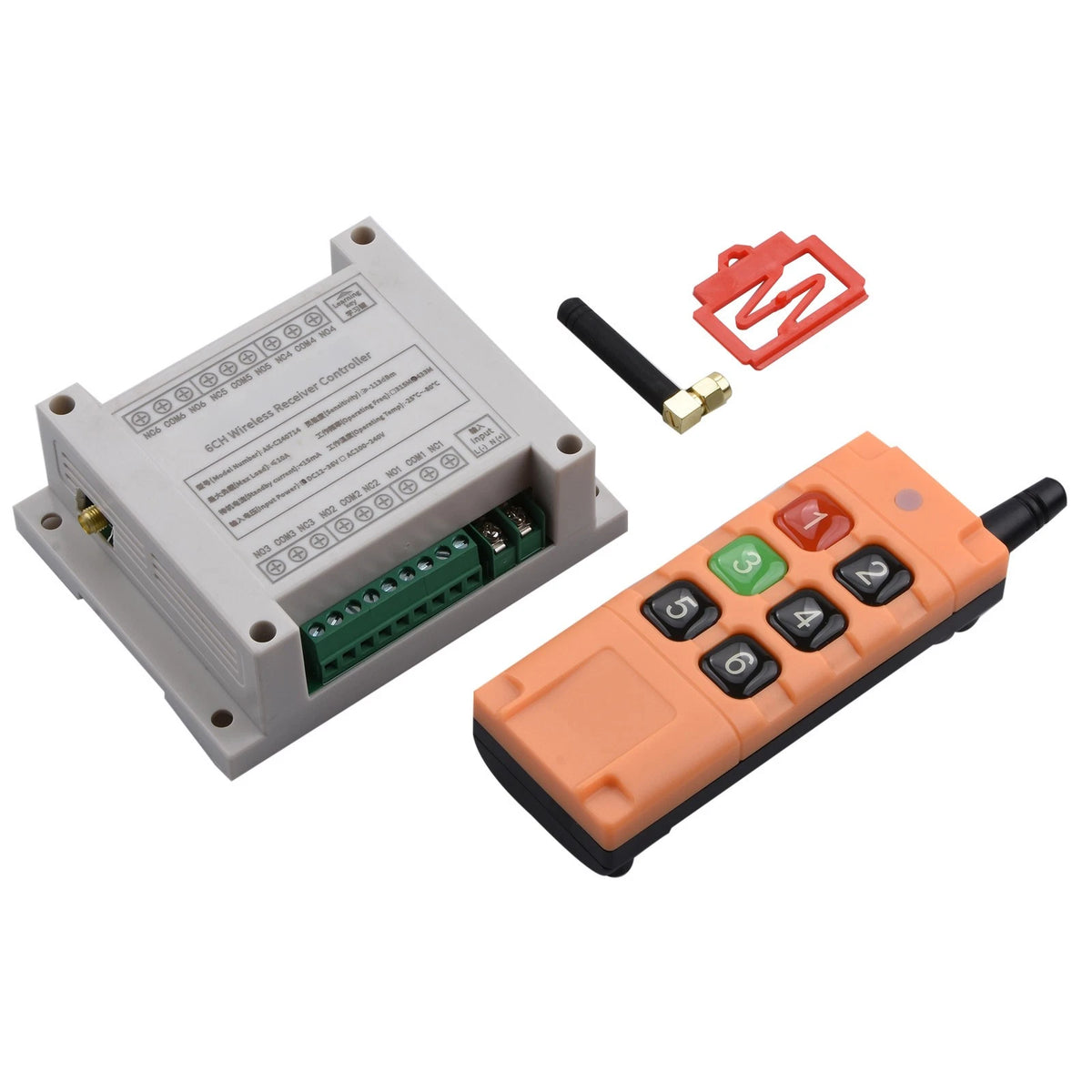 6 Channel 10A Relay Receiver Wireless Remote Control RF Switch 433MHz