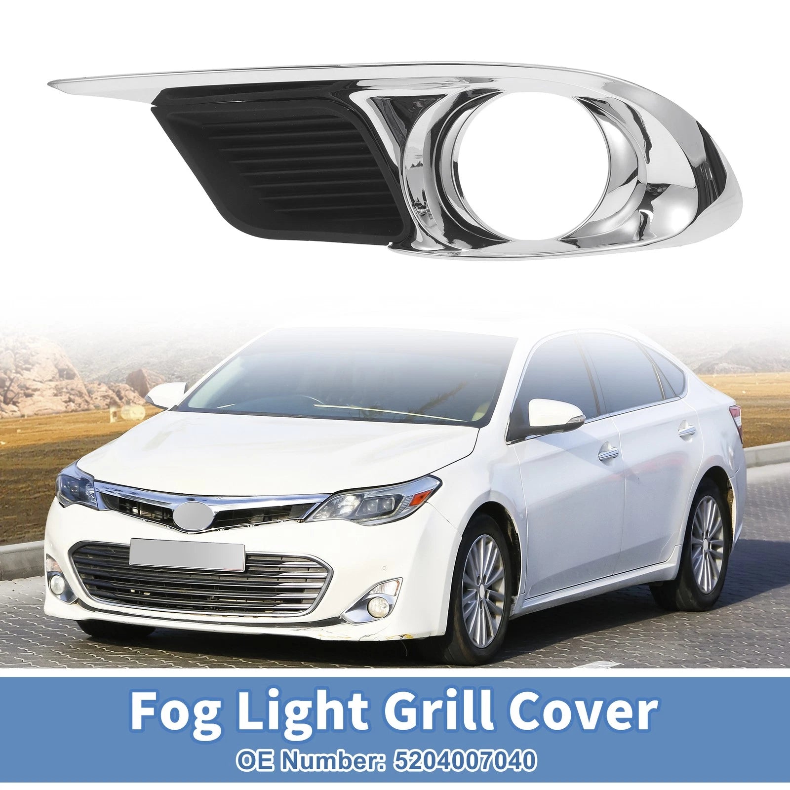 Front Left Fog Light Grill Replacement for Toyota Avalon (2011–2012)