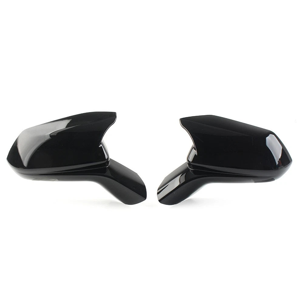 2X Rear View Side Mirror Cover Overlay for Chevrolet Camaro (2016–2021) Black
