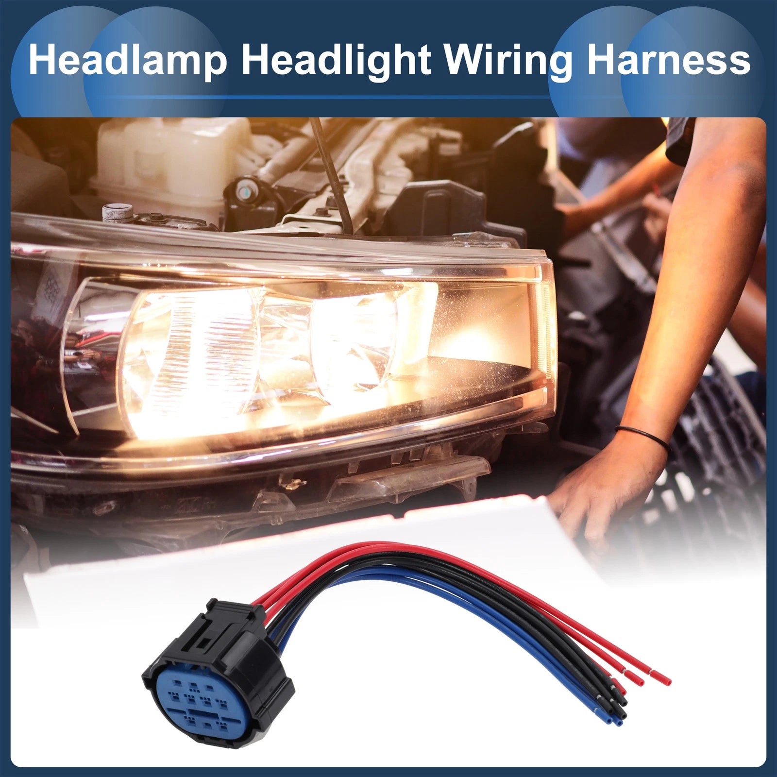 Headlight Wiring Harness for Hyundai Elantra (2017–2018) Replacement