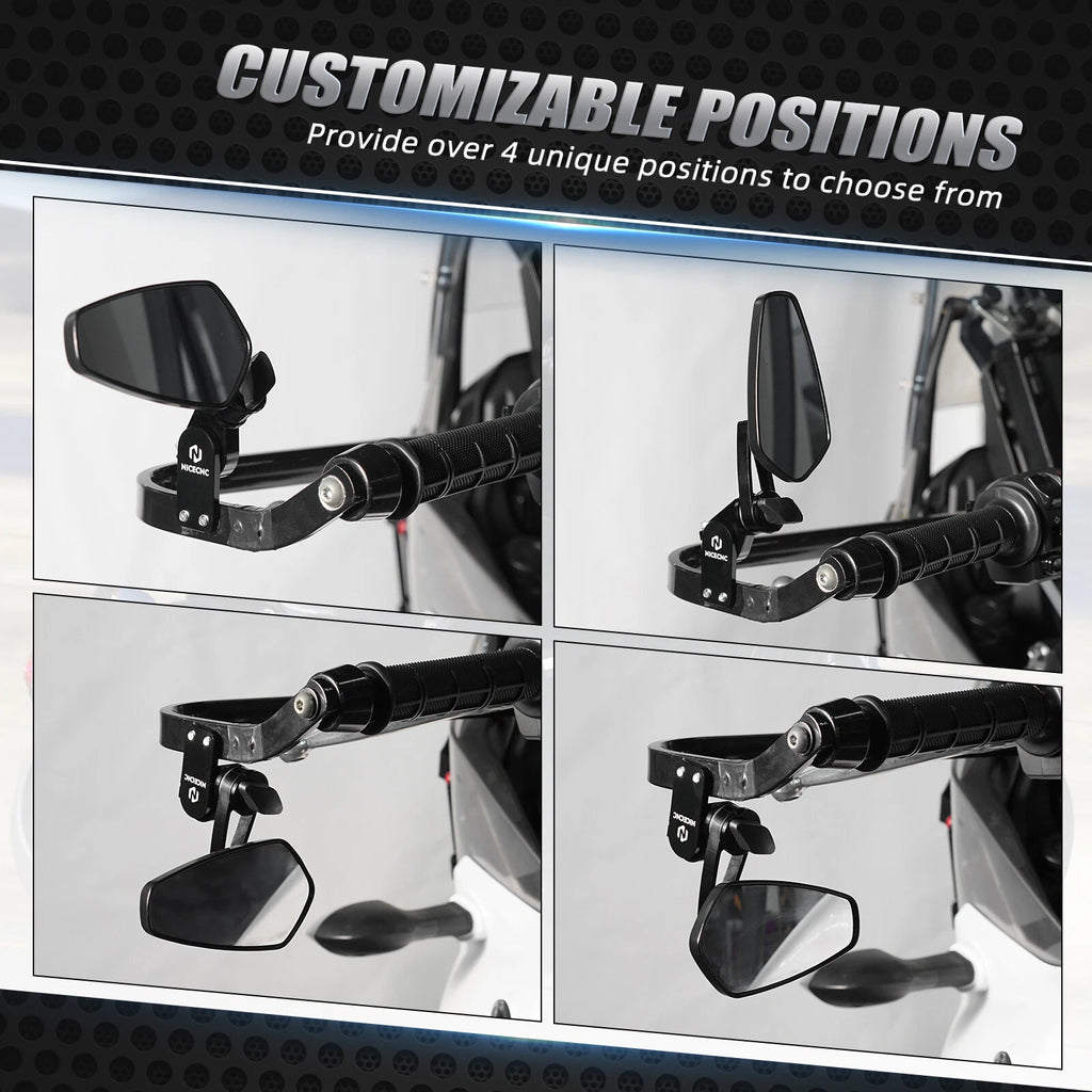 Quick Flip Arrow Folding Mirrors for Motorcycle (Universal)