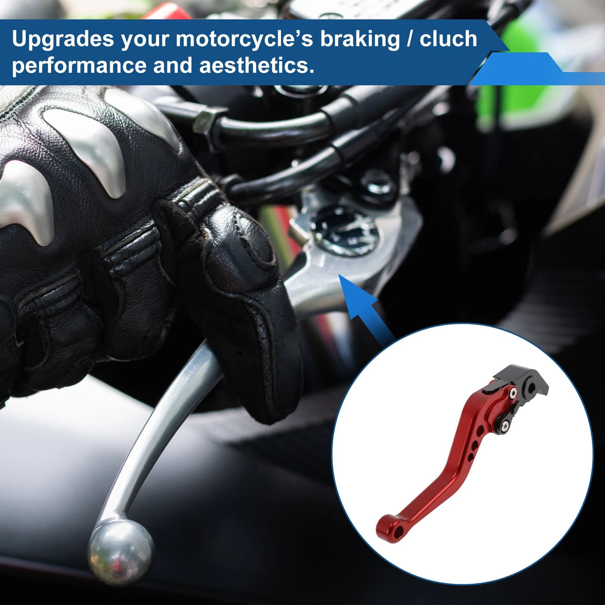 Adjustable Short Brake Clutch Lever Set for Ducati Monster 1200/S/R (2014–2020) Red