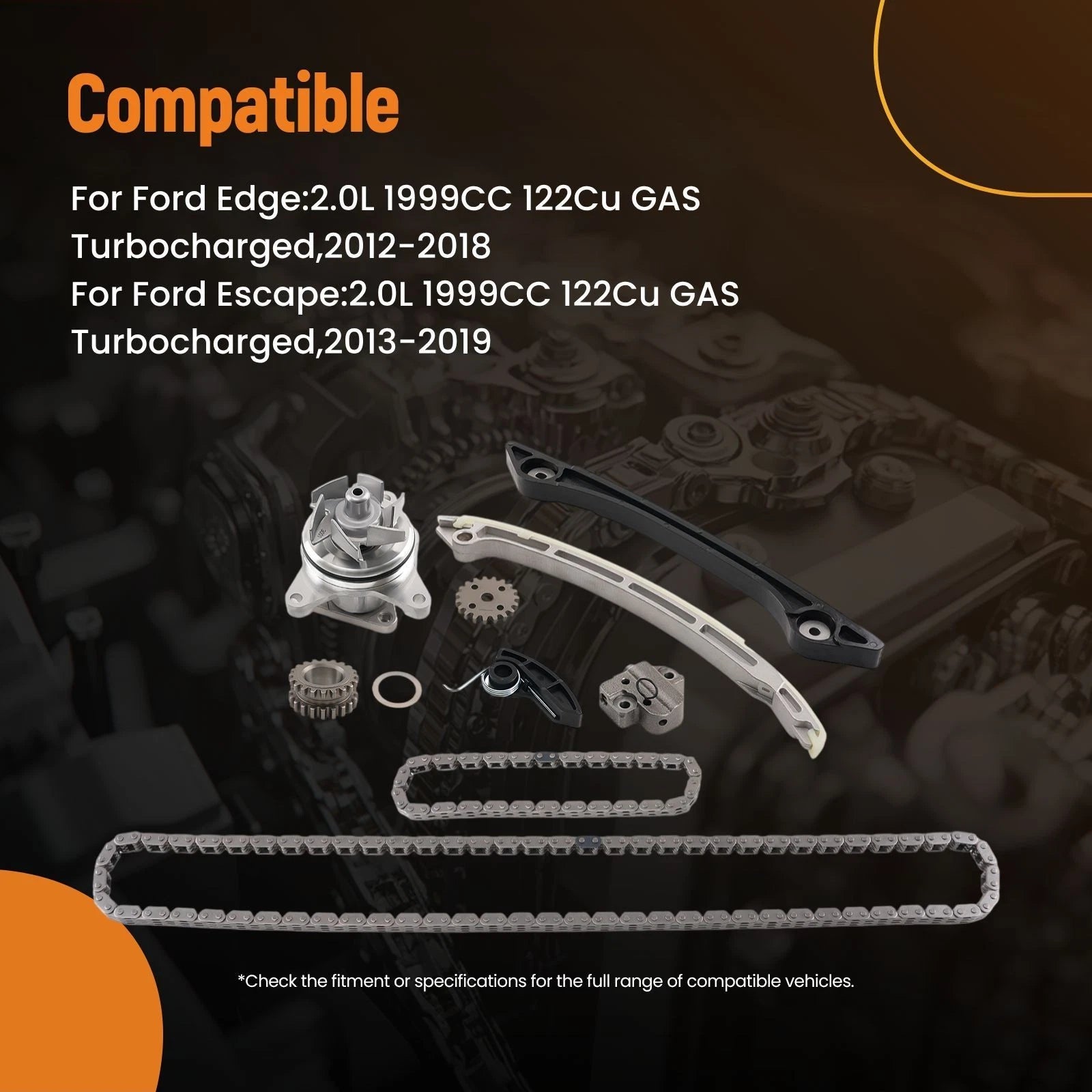 Engine Timing Chain Kit for Lincoln MKZ 2.0L (2013–2020) 95730